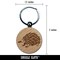 Spikey Echidna Weird Animal Engraved Wood Round Keychain Tag Charm